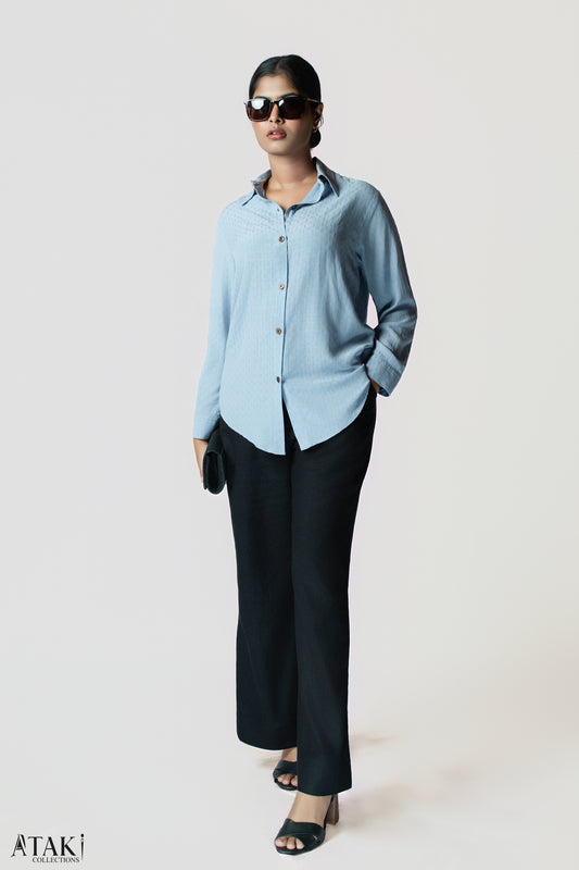 Blue Box Weave Shirt