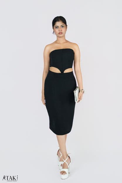 Velvet Eclipse Cutout Dress