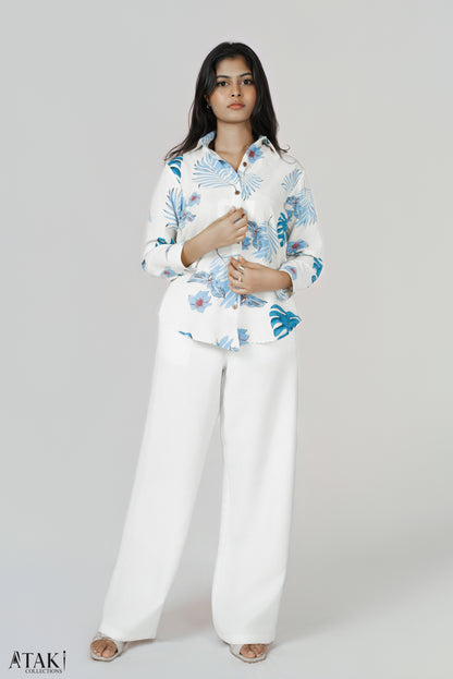Isla Wide-Leg Linen Trousers