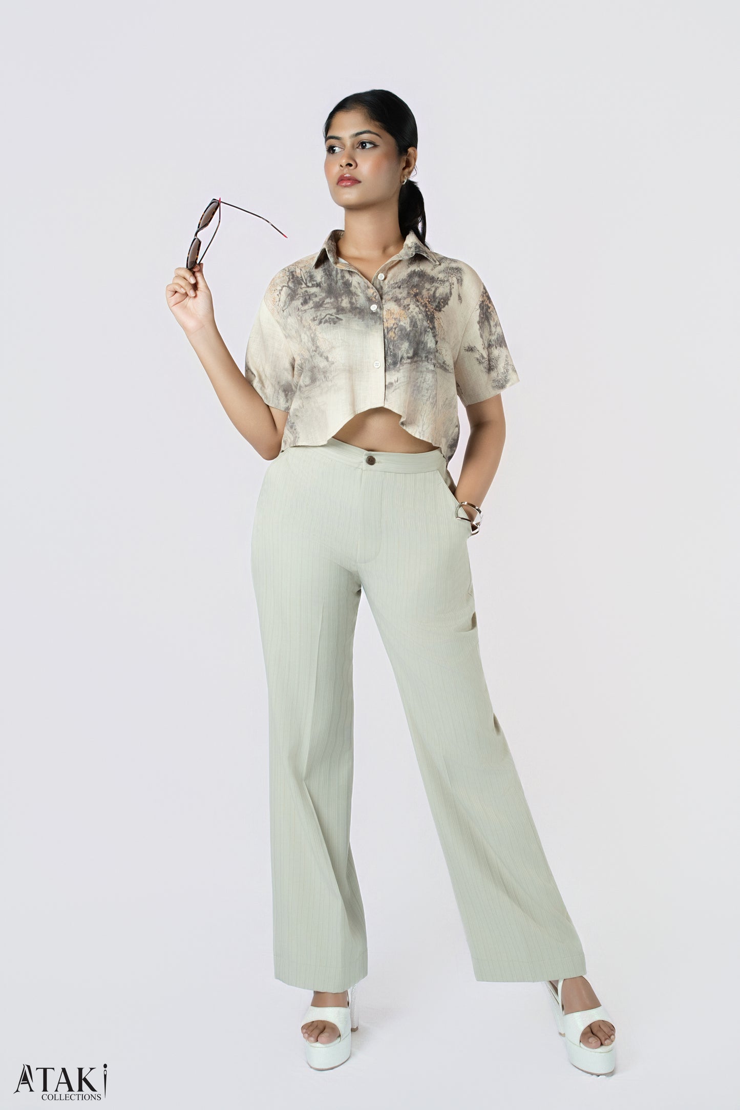 Lune Wide-Leg Trousers