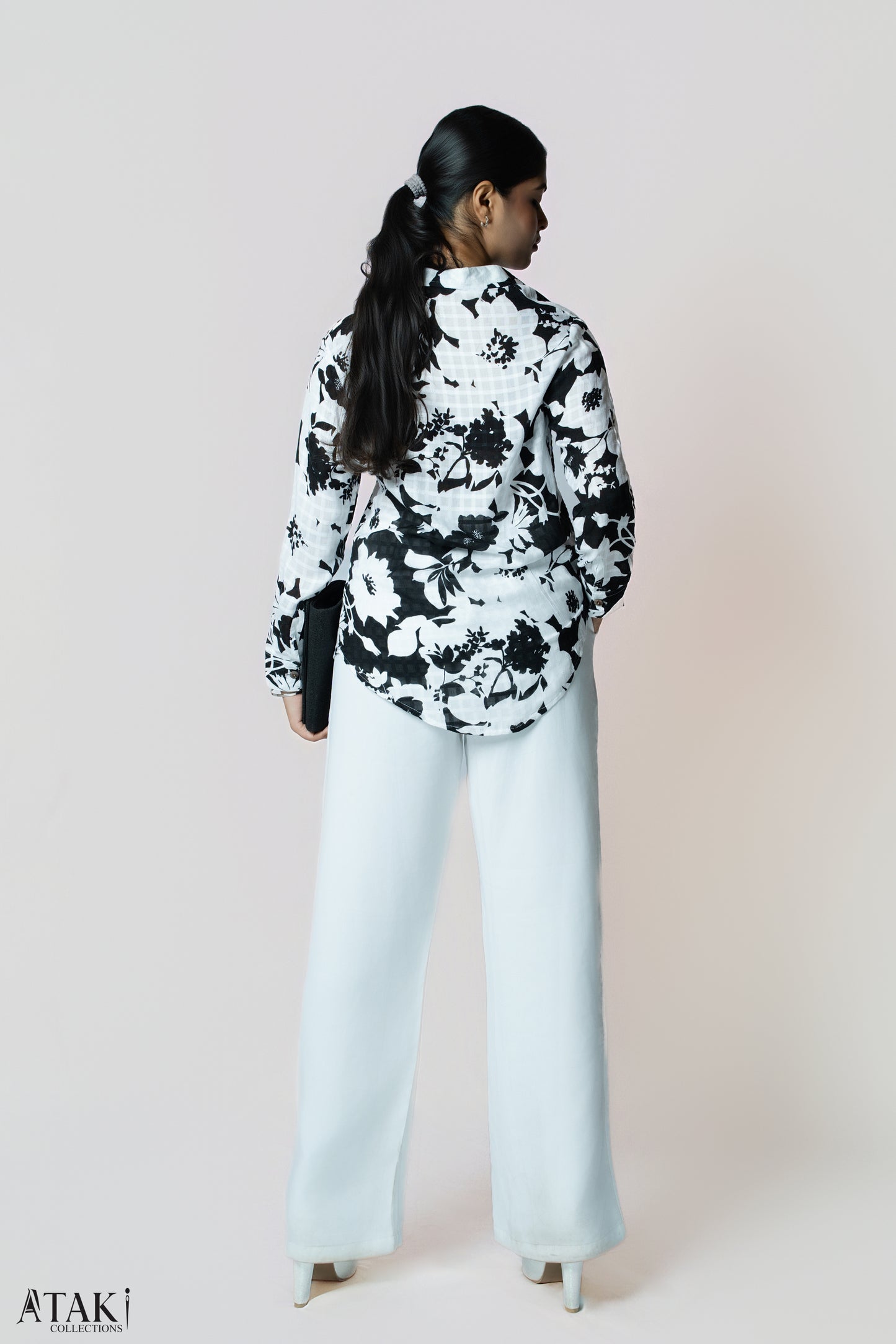 Mono Bloom Button-Up