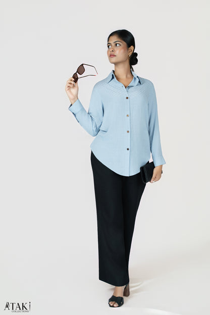 Blue Box Weave Shirt