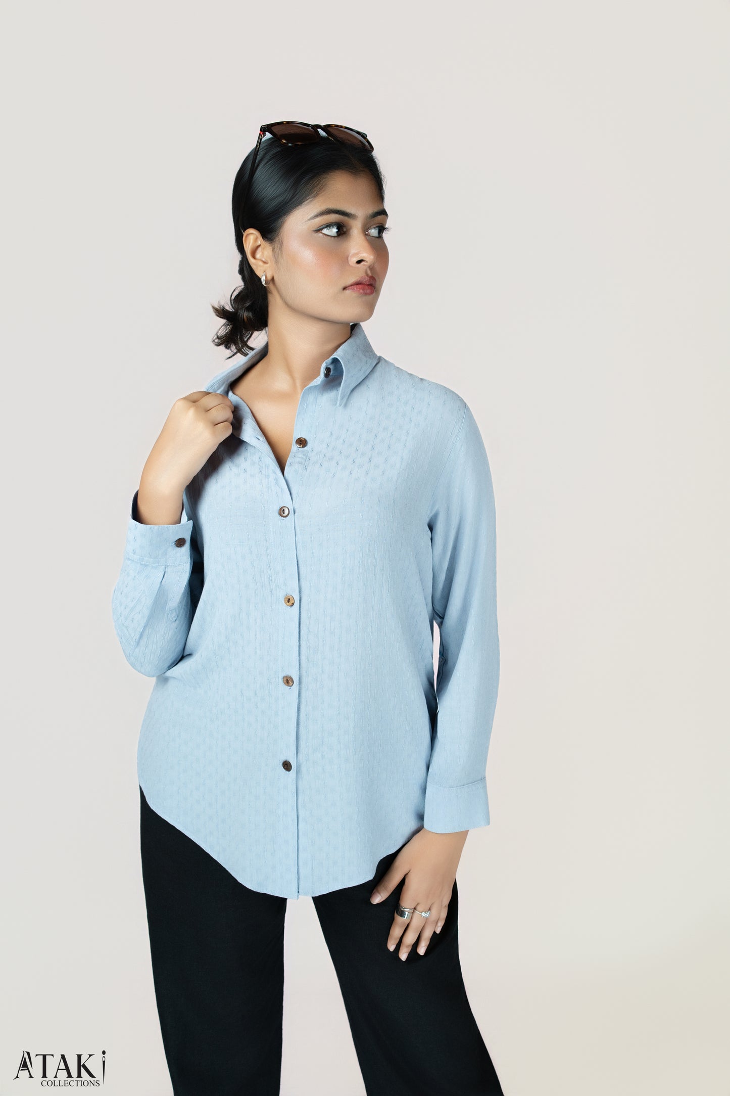 Blue Box Weave Shirt