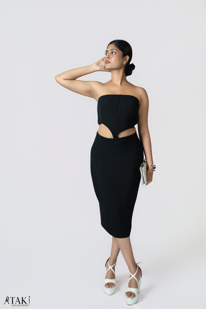 Velvet Eclipse Cutout Dress