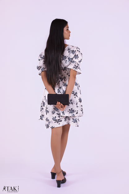 Luna Bloom Puff Sleeve Dress