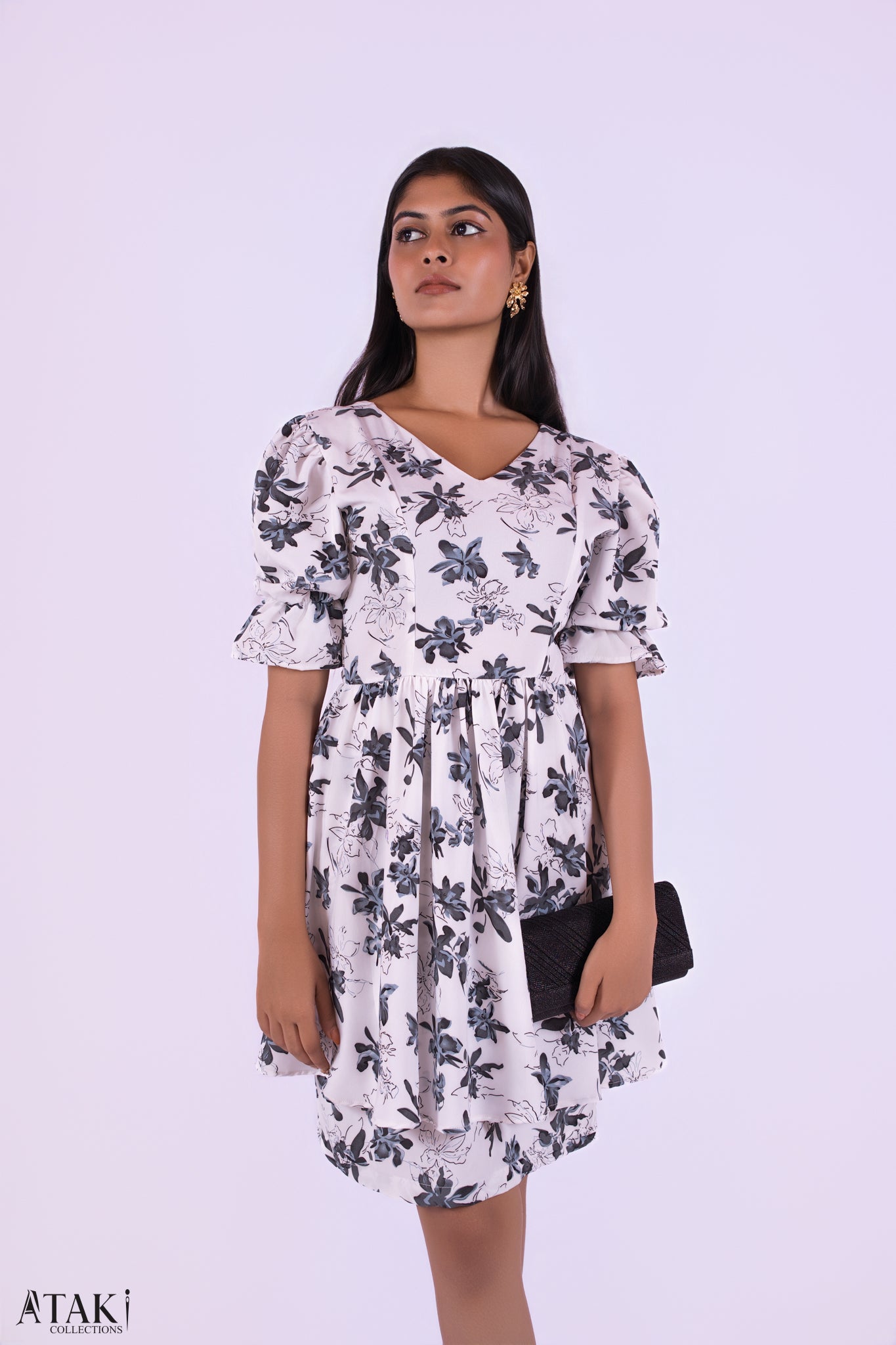 Luna Bloom Puff Sleeve Dress